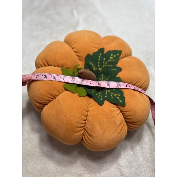 Pier 1 Imports Decorative Velvet Pumpkin Pillow 11" - Picture 7 of 8